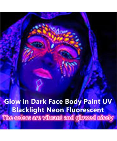 Go Ho Neon Face & Body Paint Palette - UV Glow in the Dark Water Activated Eyeliner for Halloween Makeup & Cosplay Costumes - Buy Online on SooperMarket.com