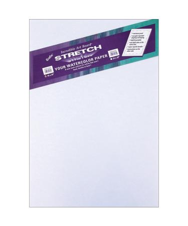 Grafix Stretching Watercolor Paper Art Board, 16" x 24", White 16" x 24" 1 Pack