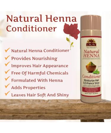Okay Pure Naturals Henna Conditioner 10.82 oz - Natural Hair Care for Shine & Strength - Buy Online on SooperMarket.com