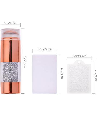 Ventdouce Double-Head Nail Stamp Set - Transparent French Nail Art Tool for DIY Manicure & Polish - Buy Online on SooperMarket.com