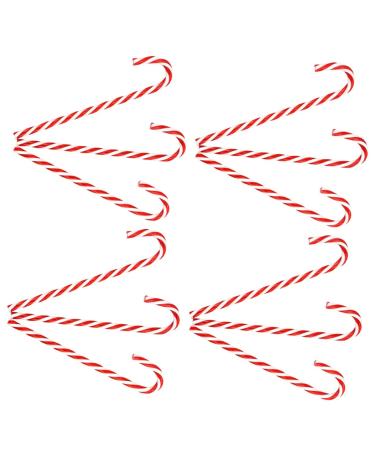 HOLIDYOYO 36 Pcs Christmas Candy Cane Holiday Candy Canes Mini Candy Canes Christmas Tree Candycane PVC. Red