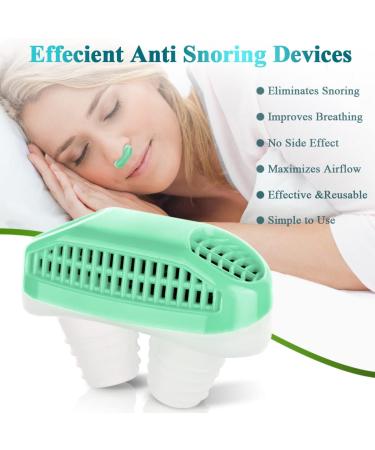 Robesty Anti Snoring Upgrade Nose Air Purifier Vents Plugs Clip | Snoring Reduce for Women Men | Stop Snoring Sleep Aid | Nasal Snore Reducing for Better Sleep | Green - Buy Online on SooperMarket.com
