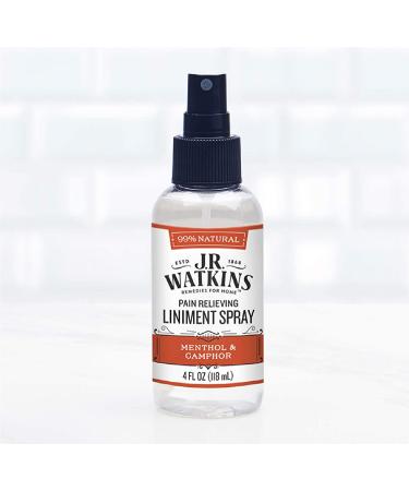 J.R. Watkins Pain Relieving Liniment Spray - Fast Acting Muscle Relief 4 fl oz (Pack of 6) - Buy Online on SooperMarket.com