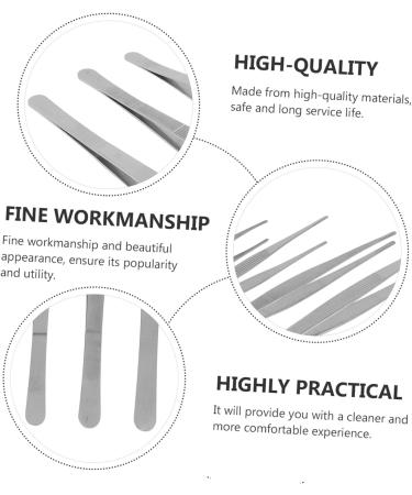 Beavorty 4pcs Tweezers Set - Jigsaw Round Head Stainless Steel Clips for Precision Work - Ideal for Crafting & DIY - Buy Online on SooperMarket.com