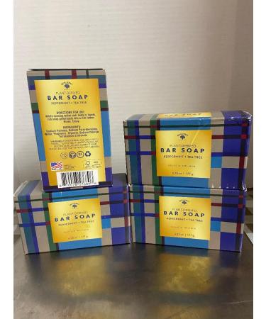 Plant-Derived Bar Soap Peppermint + Tea Tree (4 EA 6.25)