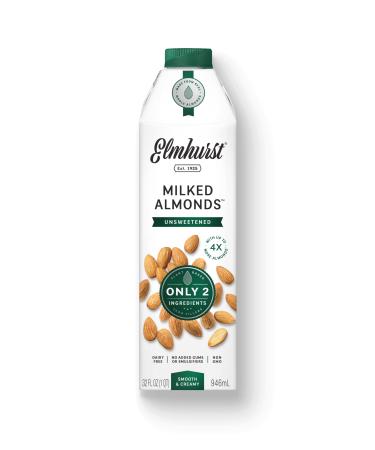 Elmhurst 1925 Milked Almonds Unsweetened Almond Milk, 32 Ounce (Pack of 6)