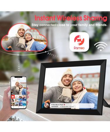 FRAMEO 10.1 Inch Smart WiFi Digital Photo Frame  Digital Picture Frame 1280x800 HD Touch Screen Electronic Picture Frame with Built-in 16GB Memory  Auto Rotation  Share Photos Instantly via App - Buy Online on SooperMarket.com