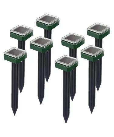 Mole Repellent Solar Powered Solar Animal Repeller Stakes for Gopher Moles Groundhog IP44 Waterproof Solar Mole Repellent Stakes for Farm Garden Lawn (8 Pack)