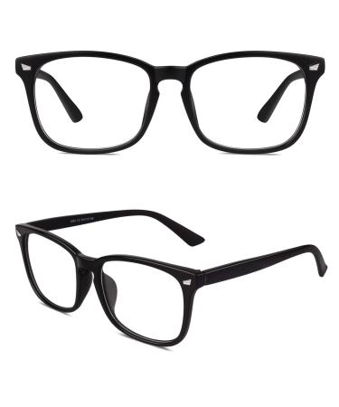 CN92 Classic nerd glasses round keyhole 40s 50s panto glasses vintage look clear lens A matte black