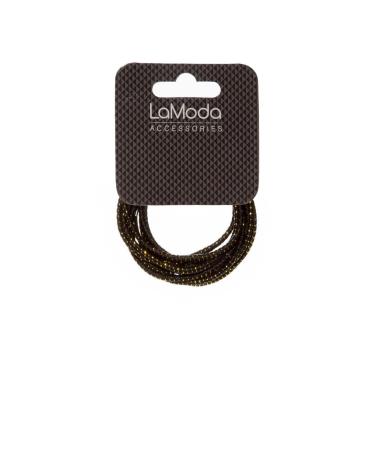 LA MODA PONYTAIL BANDS 12 BLACK
