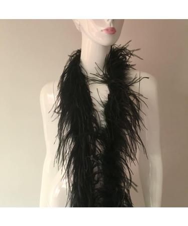 Shekyeon 2 Yard Ostrich Feather Boa - Black Costume Decoration Craft - Buy Online on SooperMarket.com