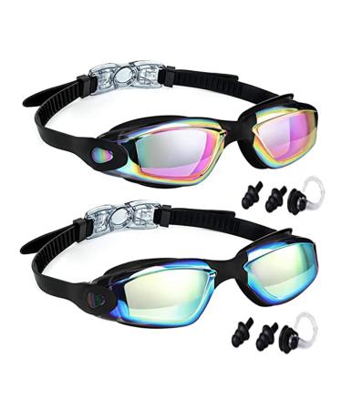 Faliring swimming goggles children 2 pieces of diving goggles children junior 3-15 years glasses water sports swimming glasses swimming goggles gifts for girls boys dazzling colors