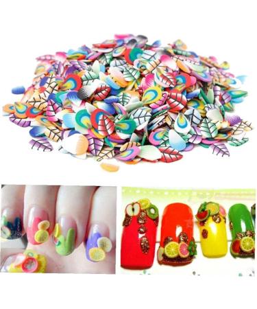 TOSSPER 1000 Pcs 3D Plastic Clay Leaf Slices Wheel - Nail Art DIY Decorations for Stylish Designs - Buy Online on SooperMarket.com