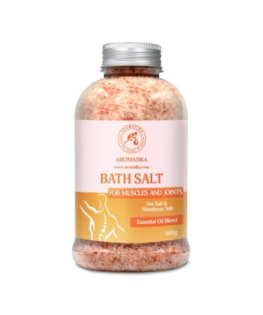 Joints & muscles swimming salt 600g - with essential oils lavender & sage & rosemary - Natural bathing salt with Himalaya pink salt - relieves sore muscles - soothing & warming - best for Bad Lavender 600 g (1 Pack)