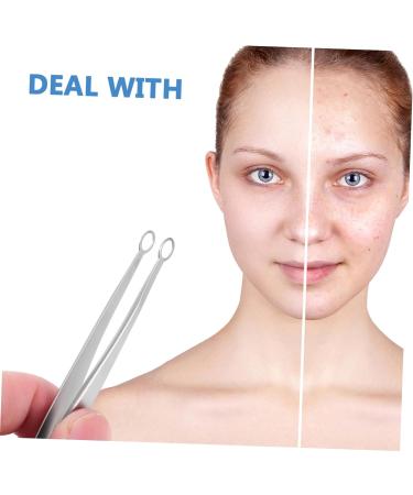POPETPOP 1pc Clip Pimple Tweezers Blemish Remover Beauty Tweezers Eyebrow Tweezers Whitehead Extractor Comedone Extractor Tool Nasal Hair Clippers Stainless Steel Popper Hair Removal 12X1cm - Buy Online on SooperMarket.com