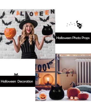 DNFASCHI Black Cat Plush Pillow Toy - Soft Stuffed Animal Cat Plushie for Kids - 20cm Cute Black Cat Stuffed Doll - Birthday for Boys Girls (Black-20cm) (HMHM20CM) - Buy Online on SooperMarket.com