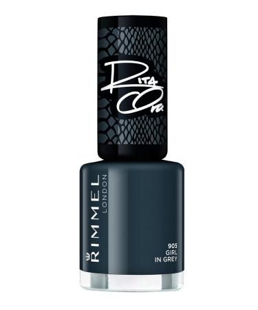 Rimmel London 60 Seconds Super Shine Nail Polish 905 Girl In Grey 8 ml Packaging May Vary Shades of Black Girl In Grey