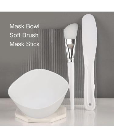 Soft Face Mask Mixing Bowl Set DIY Portable Spatula Soft Brush for DIY Masks - Buy Online on SooperMarket.com