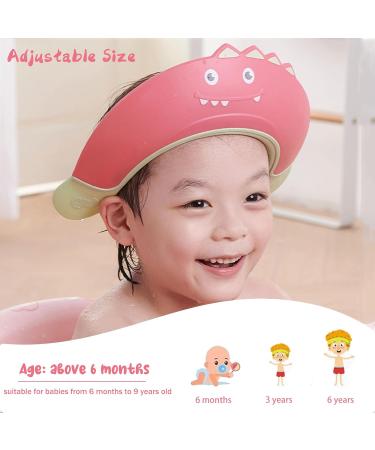 Kids Shower Cap - KAMHBE Adjustable Crown Shampoo Shield for Baby s Eyes, Ears, and Face (Red-monster) - Buy Online on SooperMarket.com