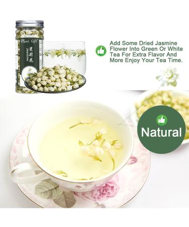 Organic Jasmine Tea - 100% Pure Dried Flowers | Loose Leaf Herbal Tea | 30g Jasmine Flower Mix & Essential Oil Extract - Buy Online on SooperMarket.com
