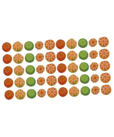 Vaguelly 100 Pcs Artificial Orange Miniature Fruits Fake Orange Mini Decor Faux Oranges Miniature Accessories Decorative Fruit Jewlery Ornament Mini Charms Resin 3d Food Bracelet