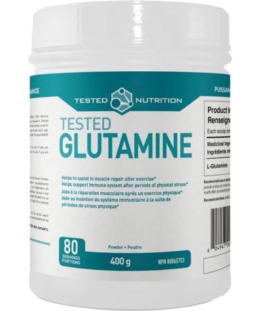 Tested Nutrition Tested Glutamine | 5 Grams L-Glutamine Powder for Post Workout Recovery Immunity & Gut Health | Vegan Friendly | Unflavoured 80 Servings (400 g)