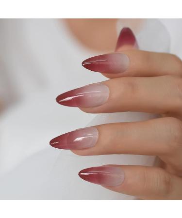 20Pcs Nail Wrap Semi Cured Gel Nails Strip Full Wraps Gel Nail Stickers Self-Adhesive Gel Nail Wrap Stickers Decals - UV/LED Lamp Required Blush Gradient - Buy Online on SooperMarket.com