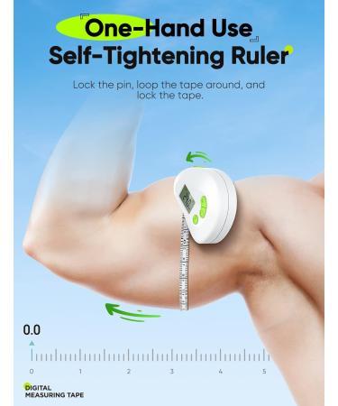 Smart Body Tape Measure 60 Inch (150cm) Digital Measuring Tape with APP Retractable Dual-Scale Tape for Body Measurement Weight Loss Fitness Soft Flexible Tape Ruler for Fabric Sewing Tailor Cloth - Buy Online on SooperMarket.com