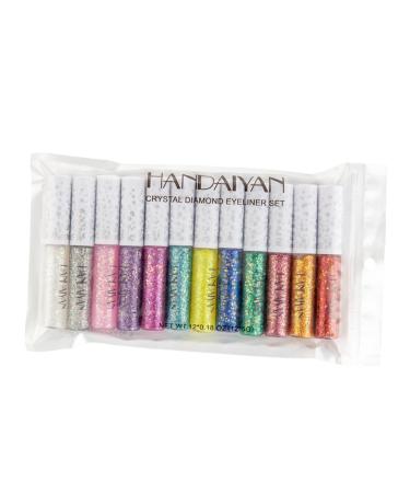 MUSISALY 12pcs Shinny Eyeliner Liquid Eyeliner Eye Shadow Eyeshadow Glitter Eyeliner