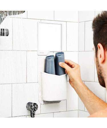 Tooletries Oliver Shower Mirror - Premium Shatterproof Silicone Mirror for Shaving and Grooming in White - Buy Online on SooperMarket.com