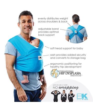 Baby K'tan Original Baby Wrap Carrier - Black, Medium Size for Women 10-14 & Men 39-42 - No Rings or Buckles - Carry Newborn up to 35 lbs - Buy Online on SooperMarket.com
