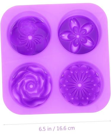 Zerodeko 6 Pcs Handmade Soap Mold Baking Muffin Mold Donut Candy Silicone Muffin Mold Baking Accessory Silicone Tools Silicone Molds Silicone DIY Mold Chocolate Silica Gel Roses Purple 3X16.6X16.6CMx6pcs - Buy Online on SooperMarket.com
