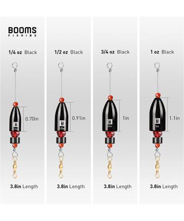 Booms Fishing CRR Carolina Ready Rigs 5pcs Kit - Bass Fishing Saltwater Brass Pre Rigged Carolina Rigs with Bullet Weights and Carolina Keeper - 4 Sizes Available (1/4oz, 1/2oz, 3/4oz, 1oz) - Black_1/2oz_5pack - Buy Online on SooperMarket.com