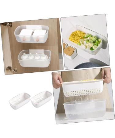 2pcs Double Layer Drainer Basket Multifunction Breakfast Basket - Buy Online on SooperMarket.com