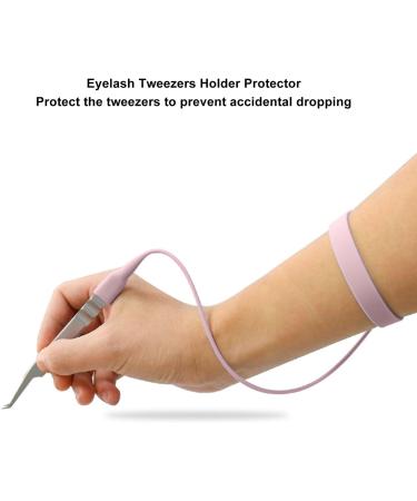 Lash Tweezers Holder Protector Corrosion Resistance Tweezers Wrist Band Skin Friendly Flexible Buckle High Elasticity for Eyelash Grafting (Pink) - Buy Online on SooperMarket.com