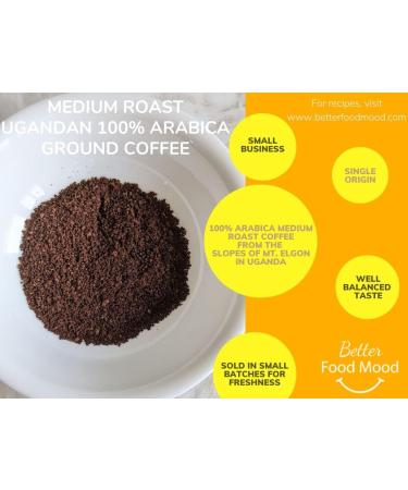 Ugandan Medium Roast Arabica Ground Coffee 100g | Single Origin Mt. Elgon 100% Arabica Ground Coffee - Beans Sourced from Small Scale Farmers | Better Food Mood - Buy Online on SooperMarket.com
