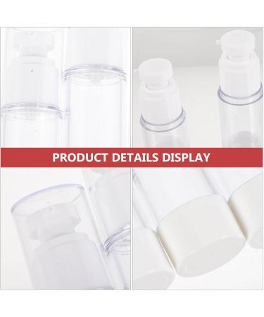 Lurrose 3PCS 15/30/50ml Airless Pump Bottles Press Pump Cosmetics Container Essence Cleanser Emulsion Storage Dispenser for Travel White - Buy Online on SooperMarket.com