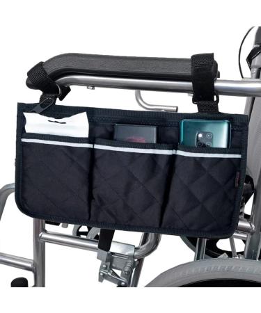 yuoseg Wheelchair Armrest Side Storage Bag Suitable for Most Walking Wheels and Mobile Equipment - Buy Online on SooperMarket.com