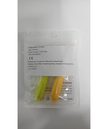 CLdy Baby Biting Toys - BPA-Free Silicone Teething Rings & Toothbrushes for Babies 3+ Months - Stimulate & Massage Gums (Yellow-Green 2 Pieces) - Buy Online on SooperMarket.com