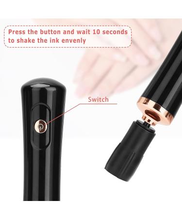 Electric Nail Lacquer and Glue Shaker for Eyelash Extensions - Handsfree Time Saving Tool with 2 Connectors, 9 Caliber Sizes, Even Liquid Mixing - Black - Buy Online on SooperMarket.com