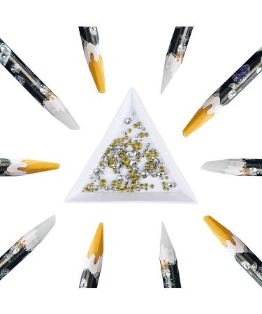 Enenes Rhinestone Picker Pen Set - 10 Piece Self Adhesive Nail Dotting Wax & 6 Triangular Bead Separator Tools for Nail Art & Diamond Painting | International Shipping - Buy Online on SooperMarket.com