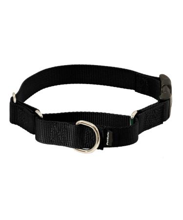 PetSafe Adjustable Martingale Collar with Buckle - Tightens When Dogs Pull, Prevents Slipping Out - Helps with Strong Pullers, Increased Control - Alternative to Choke Collar - Multiple Styles L (Neck: 13"-20", Strap Width: 1") Black