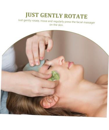 Mikinona 2pcs Neck Massager Tool Face Massager Eye Massager Eye Face Beauty Massagers Roller Rose Quartz Jade - Buy Online on SooperMarket.com