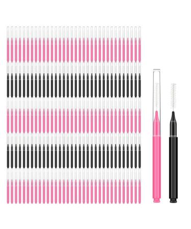 carrub 150-Piece Mini Brow and Lash Brush Combo with Caps for Premier Eyebrow Lamination and Lash Lift