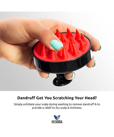 Medcosa Hair Brush | Scalp Massager & Shampoo Scalp Exfoliator | Detangles Hair & Dislodges Dandruff - Buy Online on SooperMarket.com
