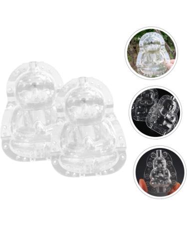 BRIGHTFUFU Plastic Fruit 2pcs Watermelon Tool Duddha Melon Tiny Growth Mold Tools Mould Buddha Adorable Shaping Transparent - Buy Online on SooperMarket.com