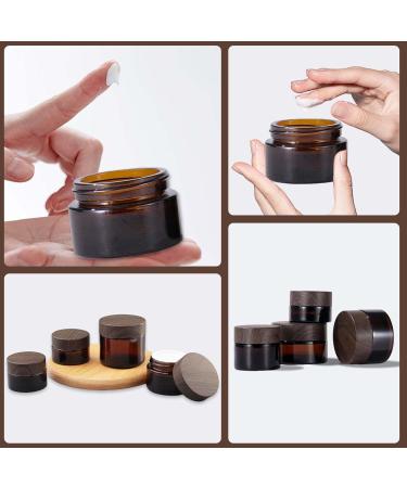 Tuakimce 6-Piece Glass Cream Can Set - 15ml & 30ml Clear Containers with Lids - Ideal for Cosmetics Creams and Lotteries - Buy Online on SooperMarket.com