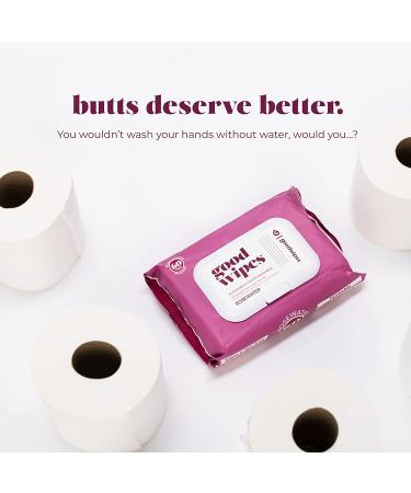 Goodwipes Flushable Plant-Based Wipes | Rosewater & Aloe | 180 ct (3 packs) | Septic Safe | At-Home Dispenser | Biggest Adult Wipes - Buy Online on SooperMarket.com
