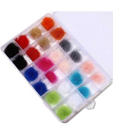 Nail Pom Ball 3D Detachable Nail Poms Charm Faux With Removable Base For Nail Art Design Nail Tip Decor Acrylic Nail Art Accessories Kit - Buy Online on SooperMarket.com