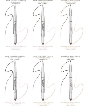 L'Oreal High Contour Brow Pencil & Highlighter Duo - 108 Warm Brunette - Buy Online on SooperMarket.com